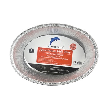 1pc Aluminium Foil Tray-Oval 46x33.7x7.6cm