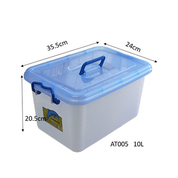 Plastic Storage Container 5L With Blue Handled Lid 28.5x20x18cm 