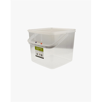 Plastic Square Bucket With Flexi Lid 7L 21.3x21.3x19.3cm