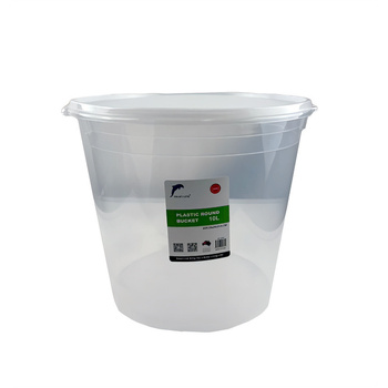 Plastic Round Bucket With Flexi Lid 10L Dia29x23.6cm