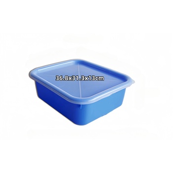 Plastic Storage Container with Lid 10L-Colour 36.8x31.3x13cm 