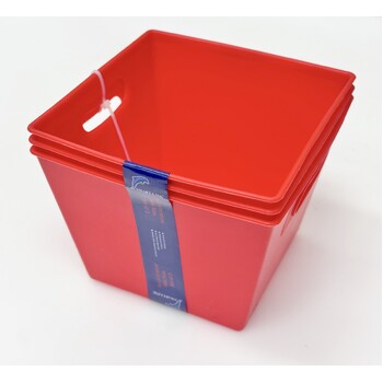 3pc Square Mini Bucket Set 11.4x11.4x8cm 