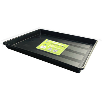 Rectangular Plastic Serving Tray-Black 46.5x34.1x3.8cm 