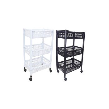 3 Tier Plastic Storage Rack 46.8x31x70cm 