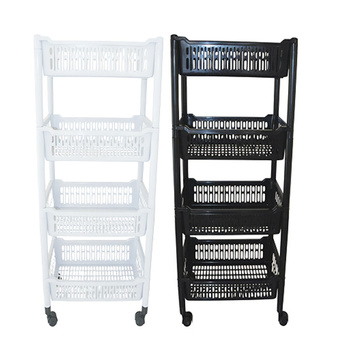 4 Tier Plastic Storage Rack 46.8x31x96cm