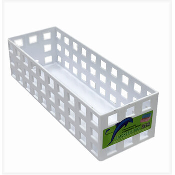 Clear Plastic Box Stackable 22.8x8x6.5cm