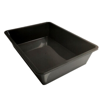 Plastic Tray 10L Black 43x32.2x9.5cm 