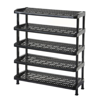 5 Tier Plastic Shoe Rack 64.5x27x82cm 