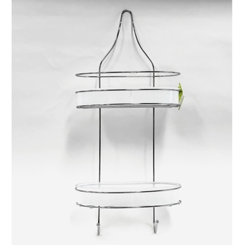 Stainless Steel Shower Caddy with Plastic Tray 30x12x62cm 