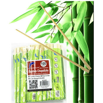 www.smartlinkhome.com.au - 100prs Bamboo Disposable Chopsticks Dia4.8x210mm 