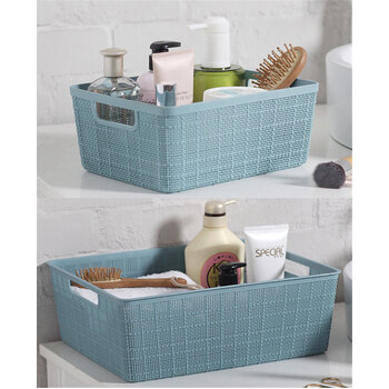 Plastic Storage Basket Rectangular 24x18.5x10.3cm 