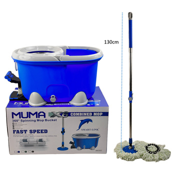 Oval Spinning Mop Set With Paddle X6-Blue Box 51.5x30x29cm